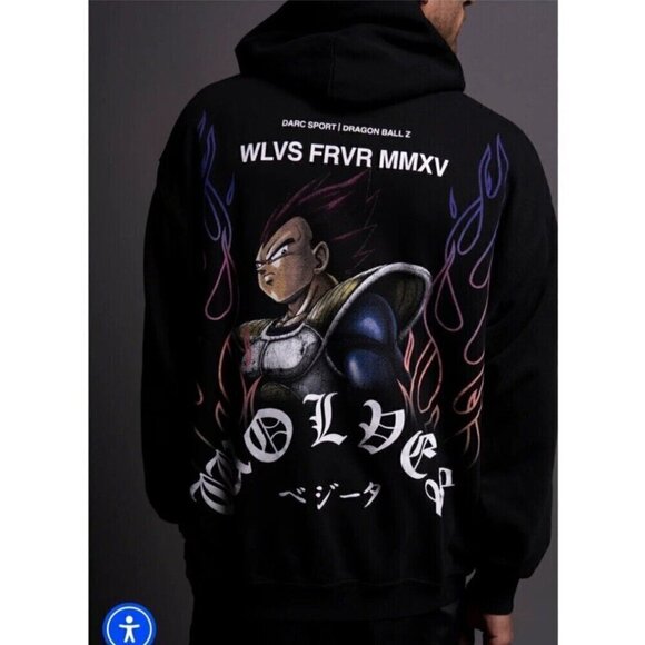 Darc Sport X DBZ One of Us Bishop Hoodie L XL Black Dragon Ball Z Rare Sold Out‎ - Picture 3 of 5